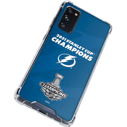 NHL 2021 Stanley Cup Champions Tampa Bay Lightning Galaxy S20 FE Clear Case
